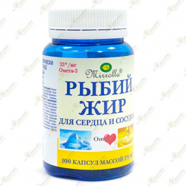 Рыбий жир 370мг 100капсул д/сердца и сосудов