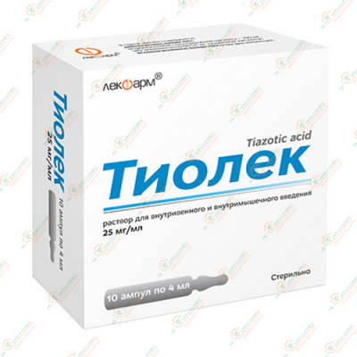 Тиолек 25мг/мл 4мл 10амп.-Беларусь