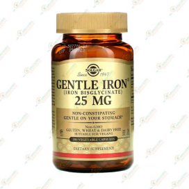 Железо легкодоступное Gentle Iron Solgar 25мг 180капсул