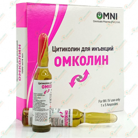 Цитиколин (Омколин) 1000мг/4мл 1мл 5амп в/в, в/м