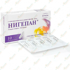 Нигепан 1000МЕ+50мг 10суппозиторий
