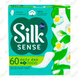 Прокладки ежедн.Ola Silk Sense 60шт.Зеленый чвй