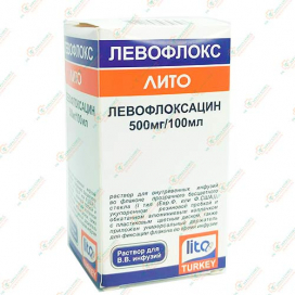 Левофлоксацин (Левофлокс Лито) 500мг/100мл