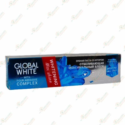 Зубная паста Global White max shine with four abrasive complexe 100г