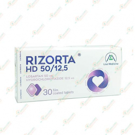 Лозартан+гидрозлортиазид (Ризорта HD) 50мг/12.5мг 30таб
