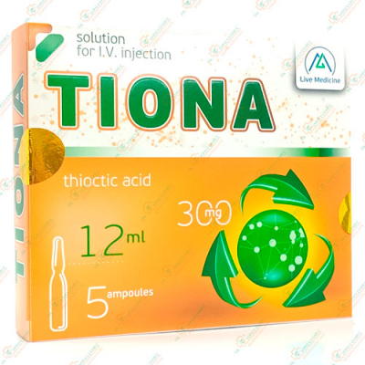 Тиоктовая к-та (Тиона) 300мг 12мл 5амп в/в