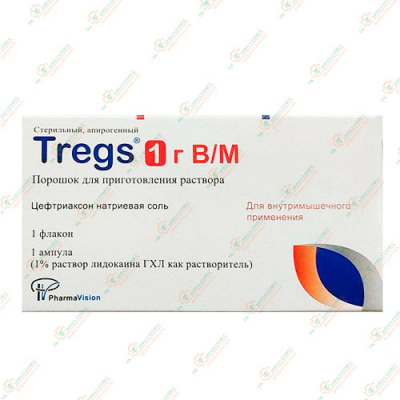Цефтриаксон (Трегс) 1гр в/м