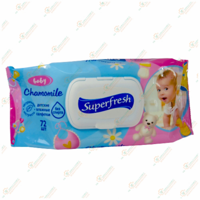 Syperfresh chamomile влажные салфетки 72шт 