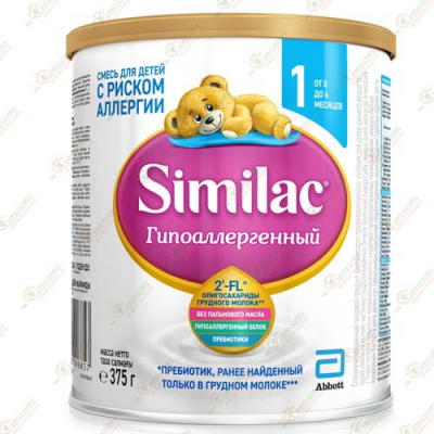 Similac гипоаллергенный 1 смесь молочная для детей 0-6 месяцев 375г