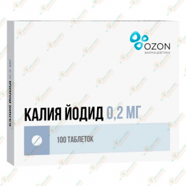 Калия Йодид 0,2мг 100таб