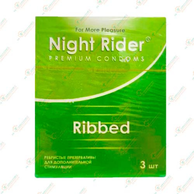 Презервативы Night Rider 3шт Ribbed