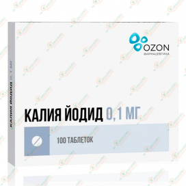 Калия Йодид 0,1мг 100таб