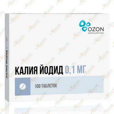 Калия Йодид 0,1мг 100таб